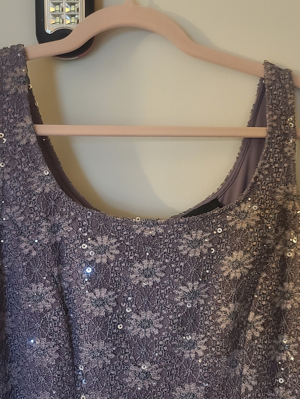 Alex Evenings Lavender Floral Maxi Dress with Sequin Detail - Picture 2 of 6
